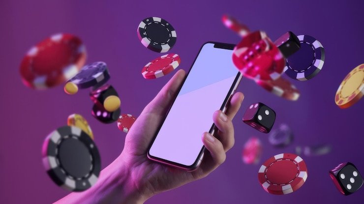 Ilustrasi smartphone menampilkan aplikasi mobile banking untuk transfer dana